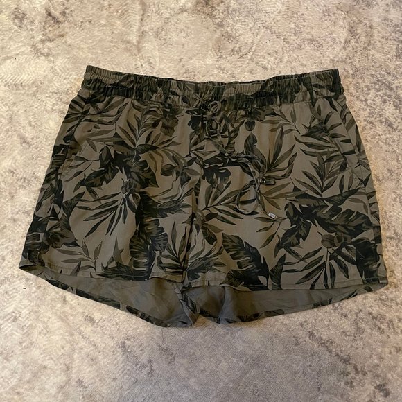 Tropical Green Mid-rise Linen Shorts Old Navy - Picture 4 of 9
